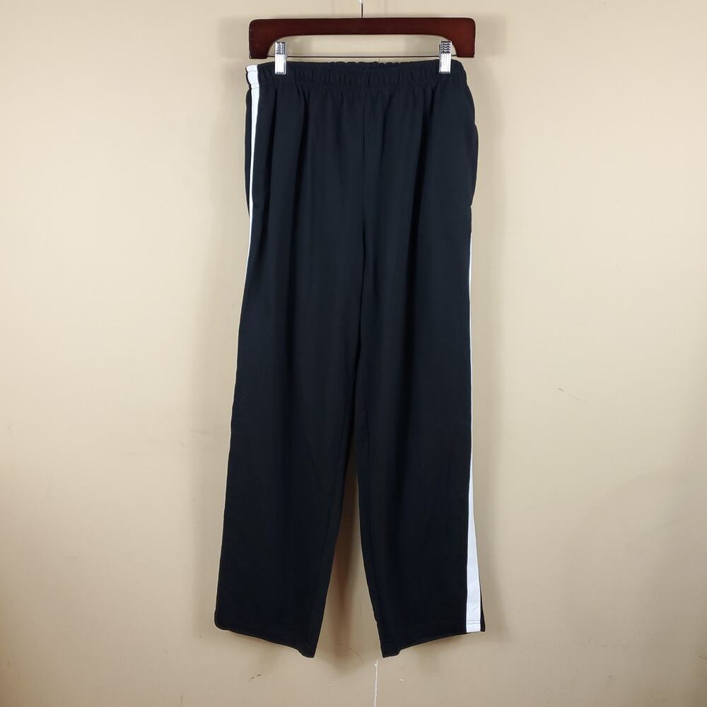 Woman Within Black Better Fleece Side Stripe Sweatpant Size 14/16